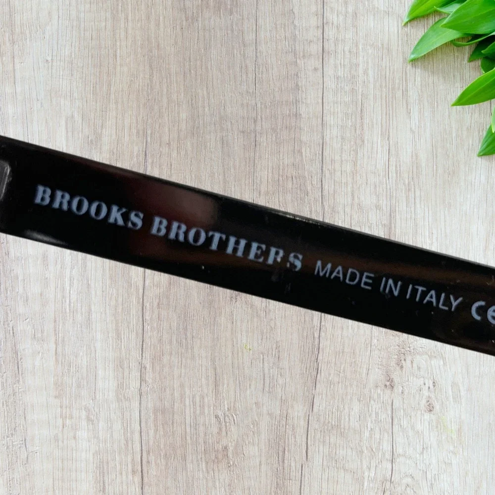 Brooks Brothers BB 199-S Sunglasses Matte Silver Black Oval Italy 1081/48 135